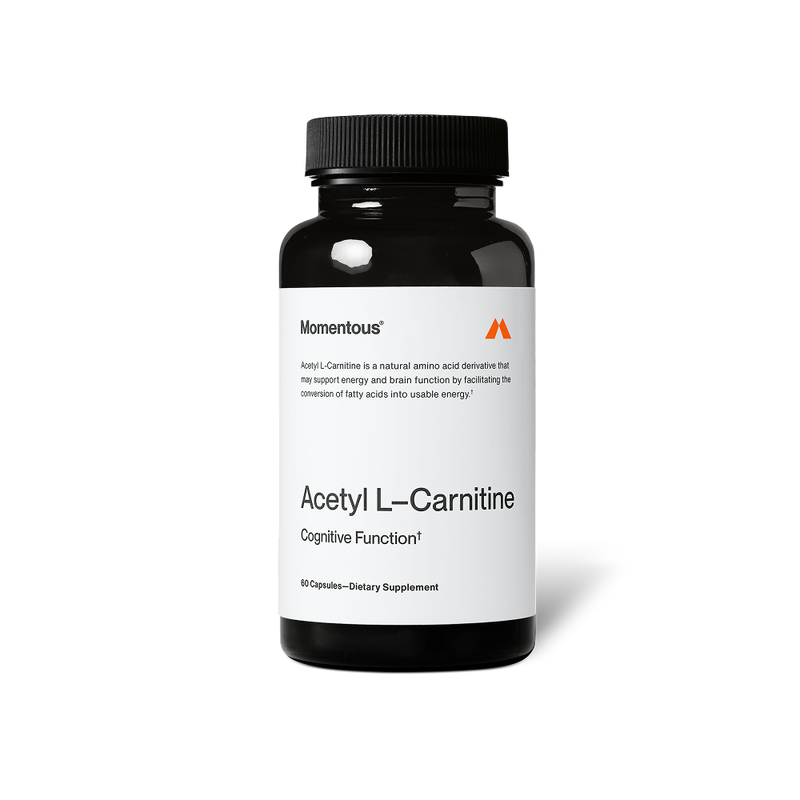Momentous Acetyl L-Carnitine 500 mg, Cognitive Support | 60 Capsules — front product image