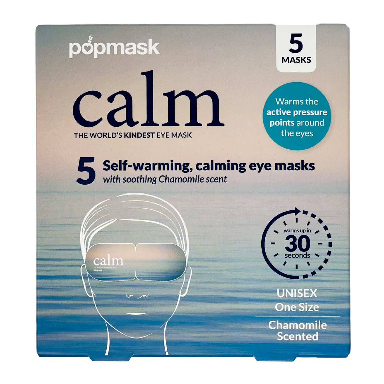 Popmask Calm Self-Warming Chamomile Sleep Mask