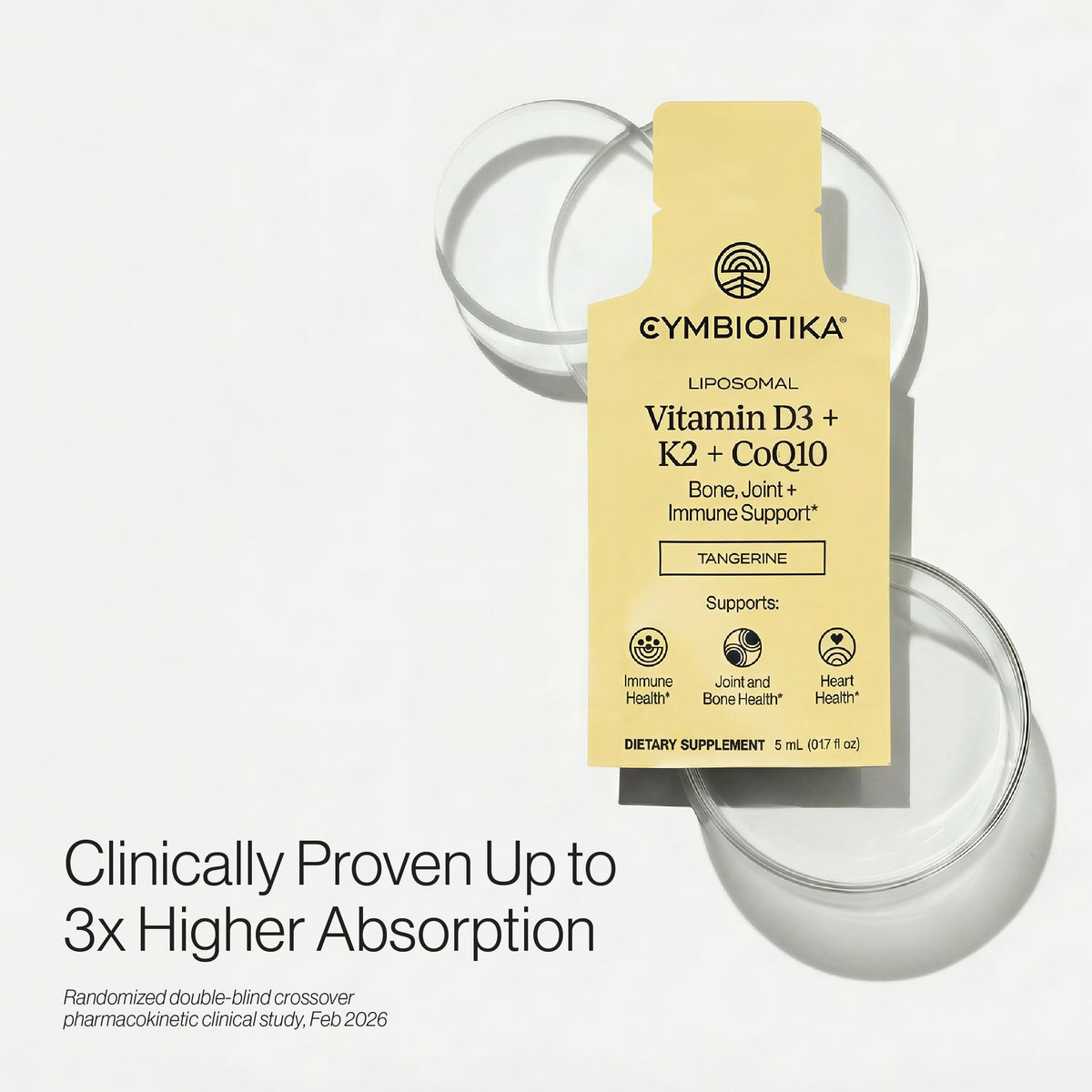Cymbiotika® Liposomal Vitamin D3 + K2 + CoQ10 (New & Improved)