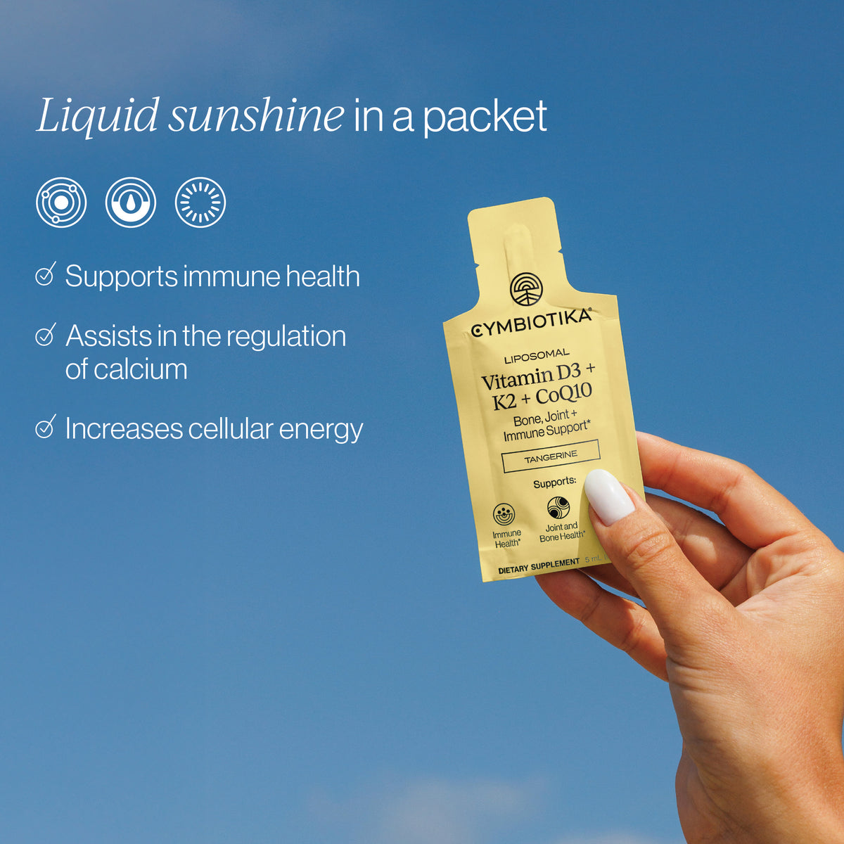 Cymbiotika® Liposomal Vitamin D3 + K2 + CoQ10 (New & Improved)