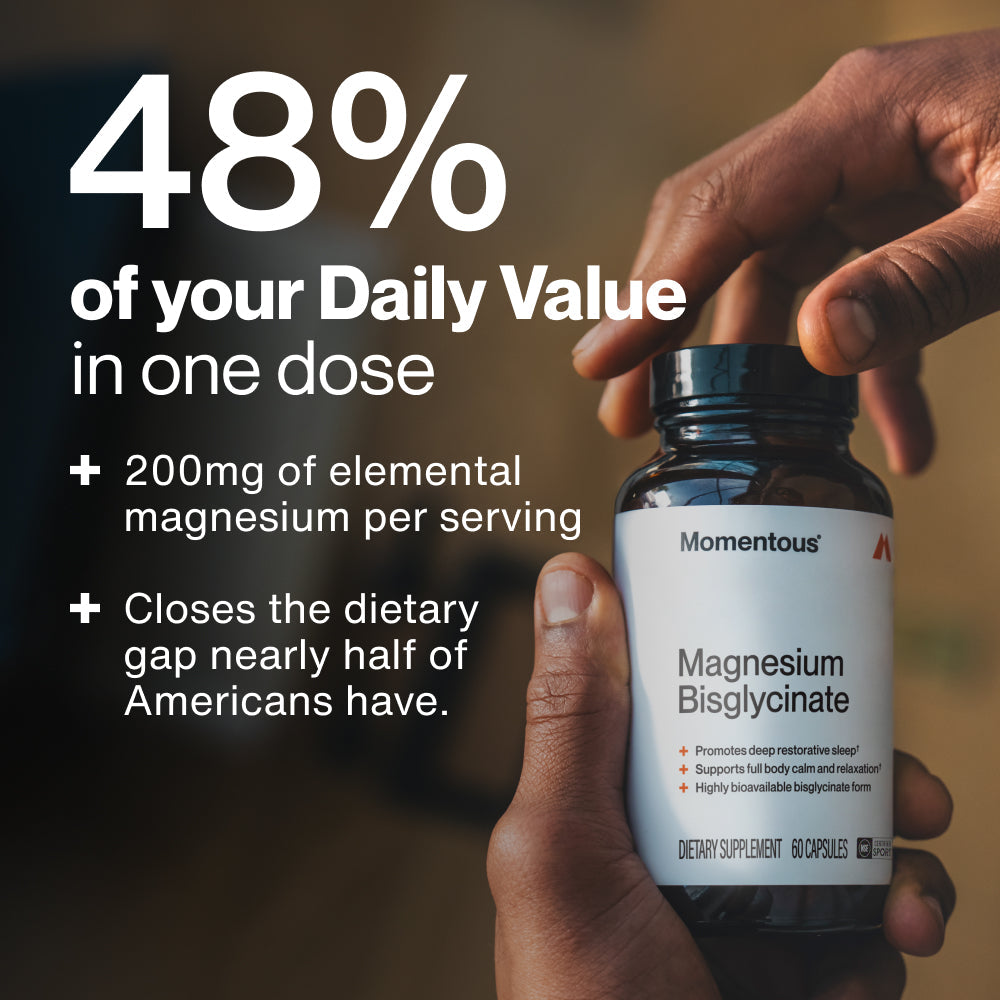 Momentous Magnesium Bisglycinate 200 mg, Sleep & Relaxation Support | 60 Capsules — Differentiation2.jpg