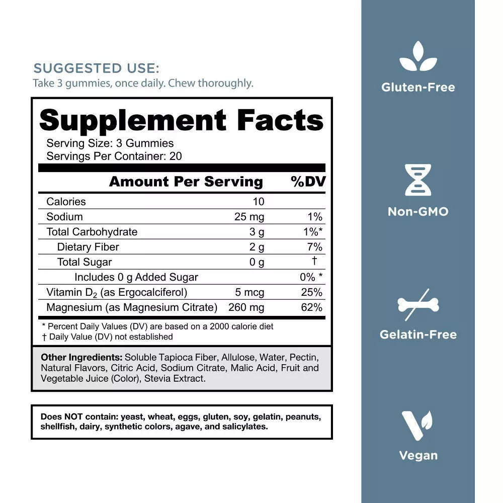 Goli® Nutrition Magnesium Zero Sugar Gummies, 60 Gummies