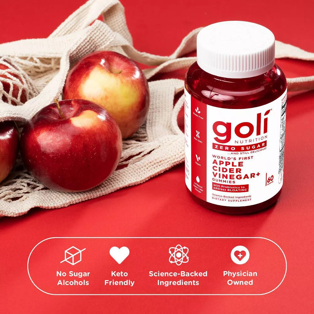 Goli® Nutrition Apple Cider Vinegar Zero Sugar Gummies, 60 Gummies