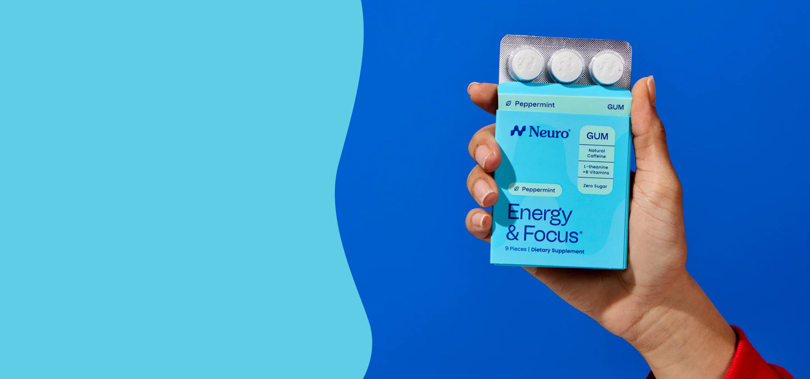 Neuro Gum and Mints nootropic formula with natural caffeine, L-theanine, and more uses clinically studied ingredients to help you feel energized, focused and calm.