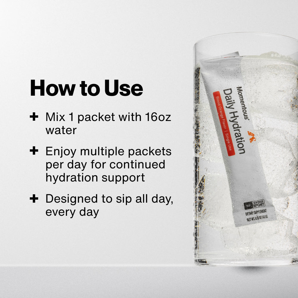 Momentous Daily Hydration Electrolyte Powder | Watermelon, 30 Packets — HowTo.jpg