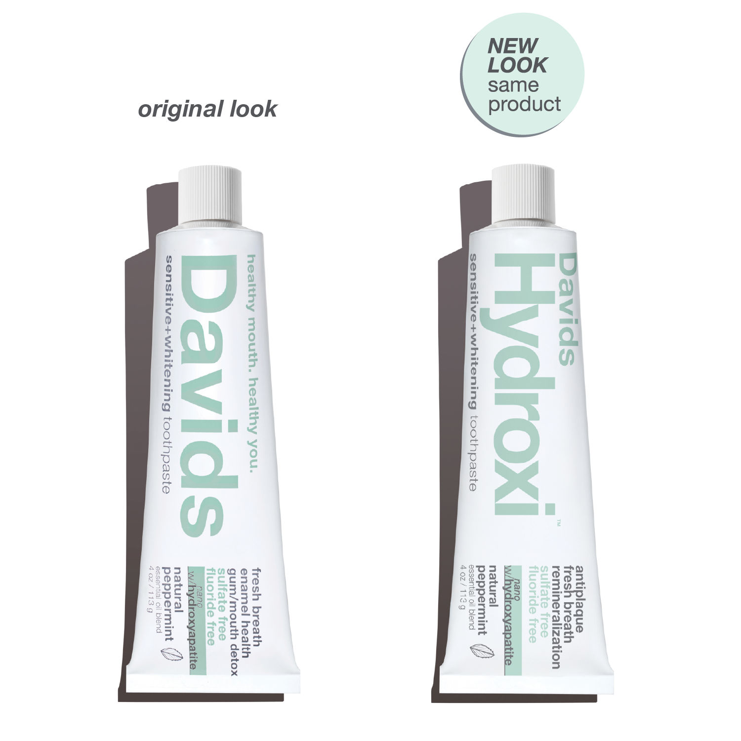 Davids Hydroxi™ Sensitive+Whitening  Nano Hydroxyapatite Premium Toothpaste (Peppermint)