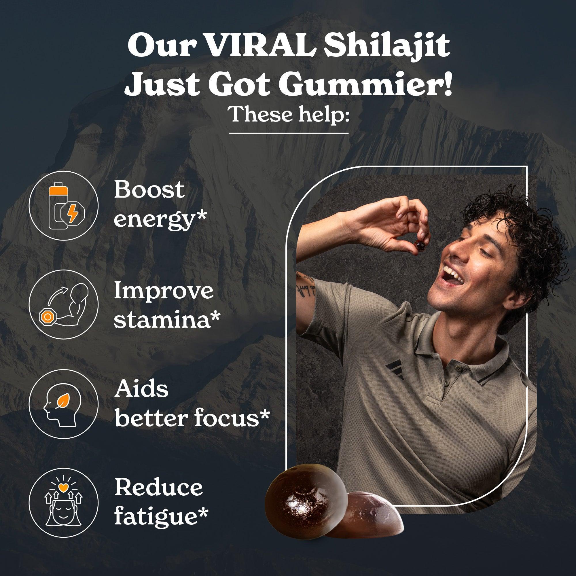 BetterAlt Pure Shilajit Resin Gummies for Energy Boost & Immune Support (Mango)