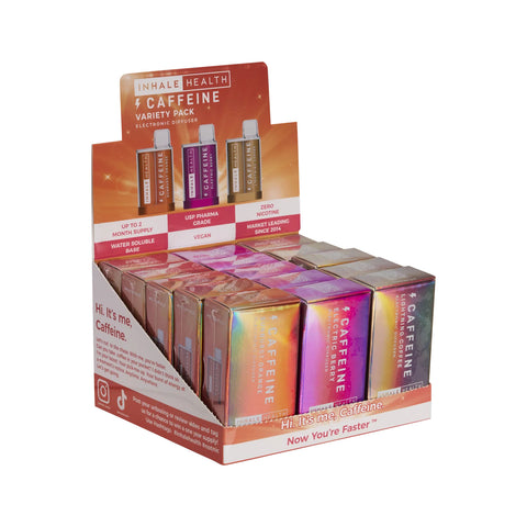 Inhale Health Caffeine Variety Pack (15-Pack Display Box)