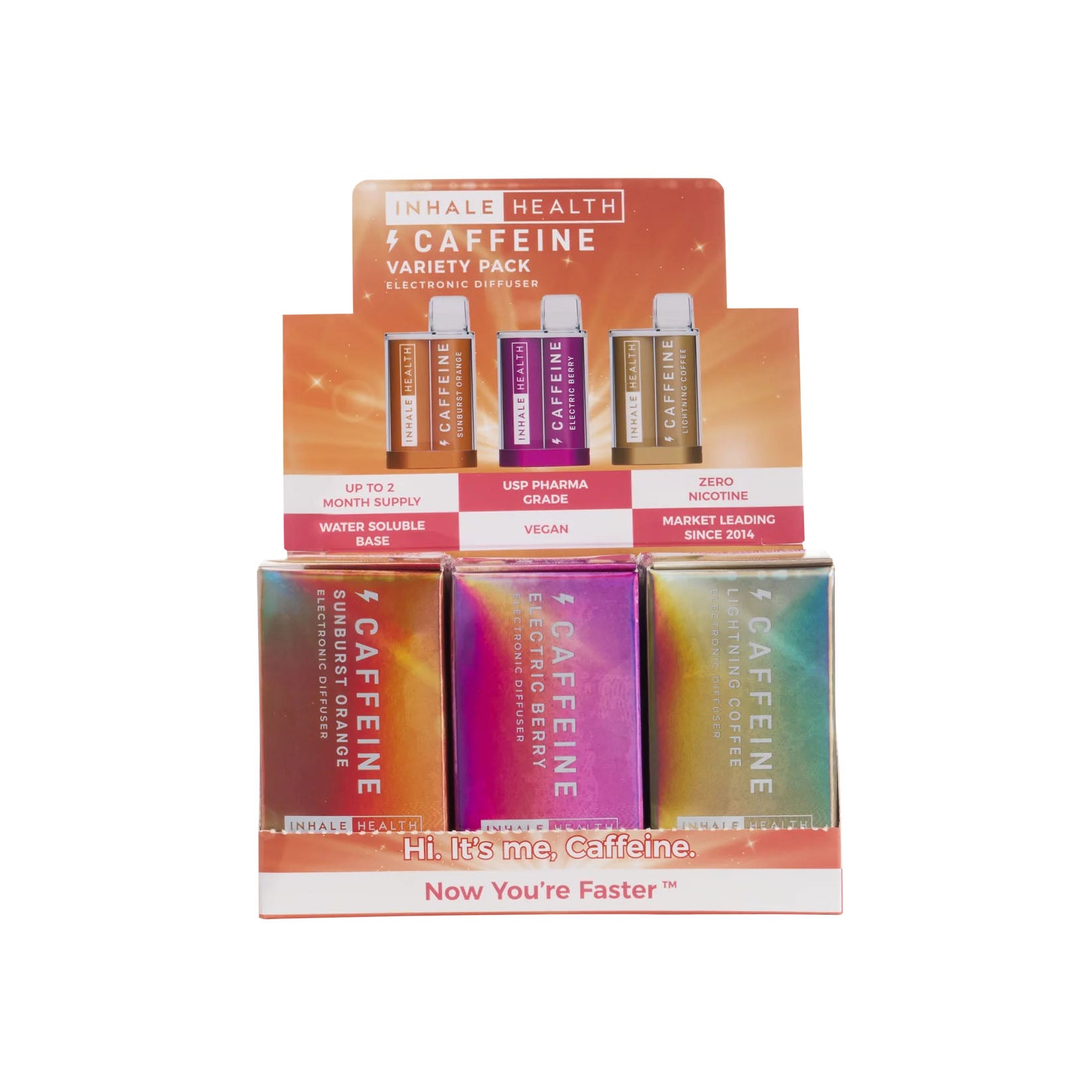 Inhale Health Caffeine Variety Pack (15-Pack Display Box)