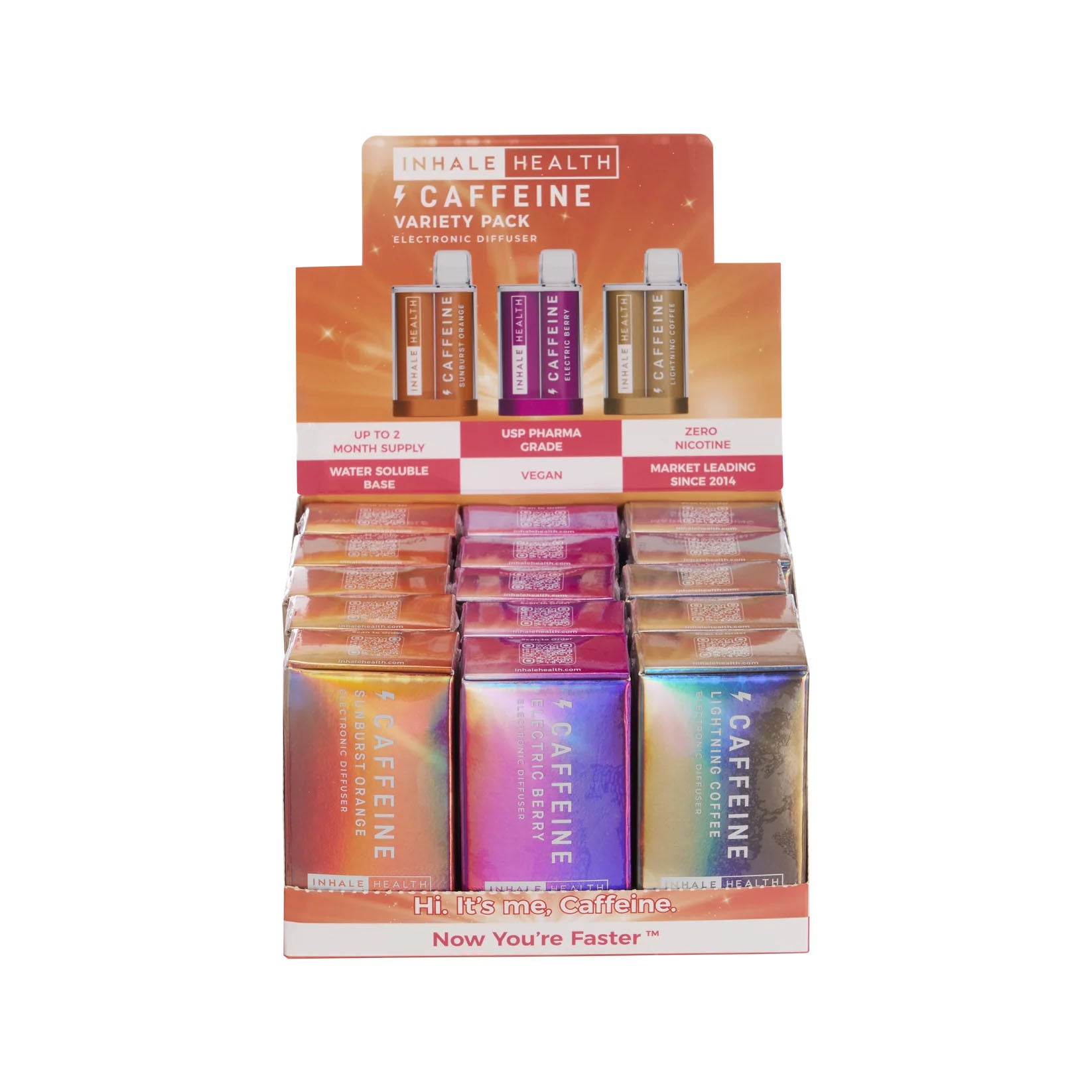 Inhale Health Caffeine Variety Pack (15-Pack Display Box)