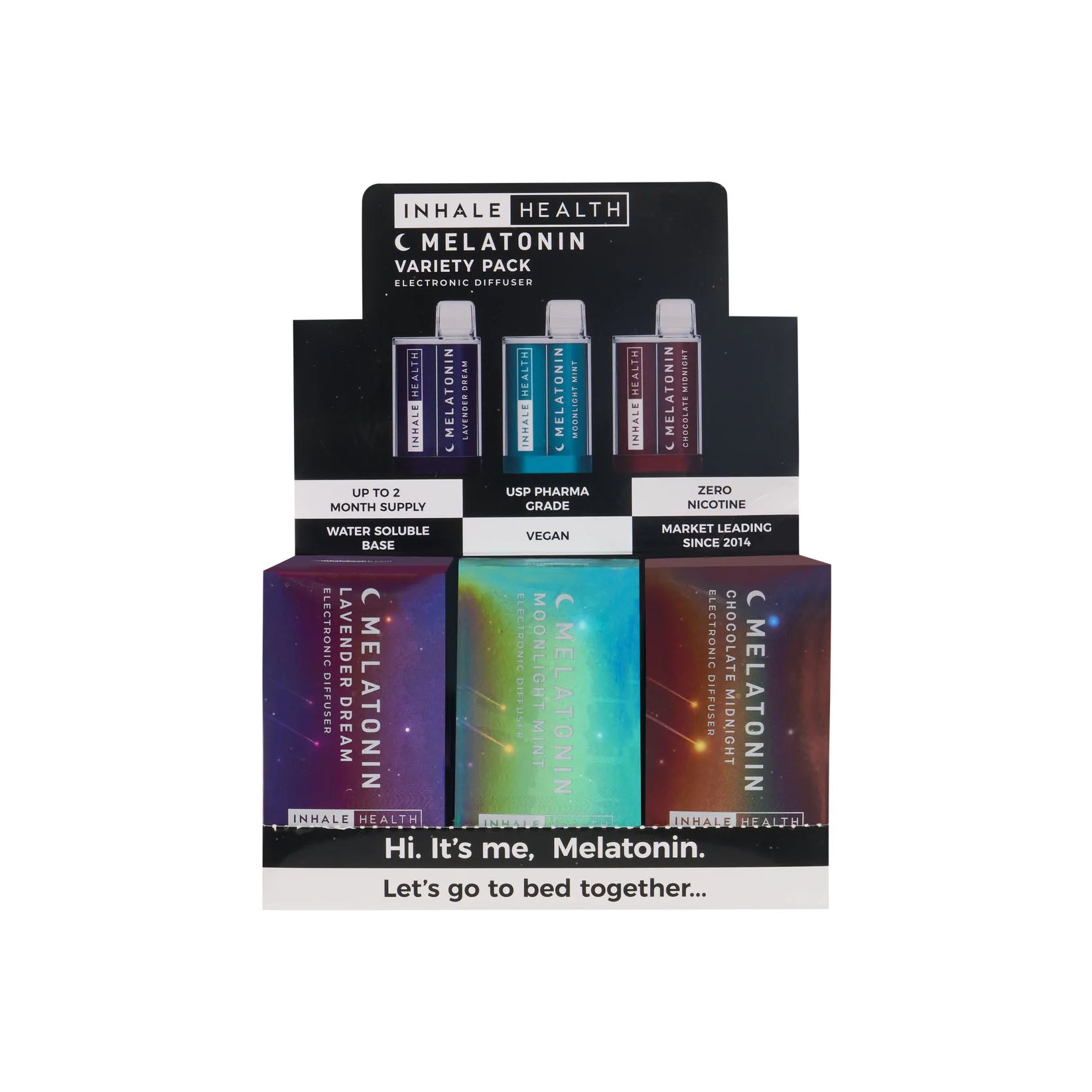 Inhale Health Melatonin Variety Pack (15-Pack Display Box)