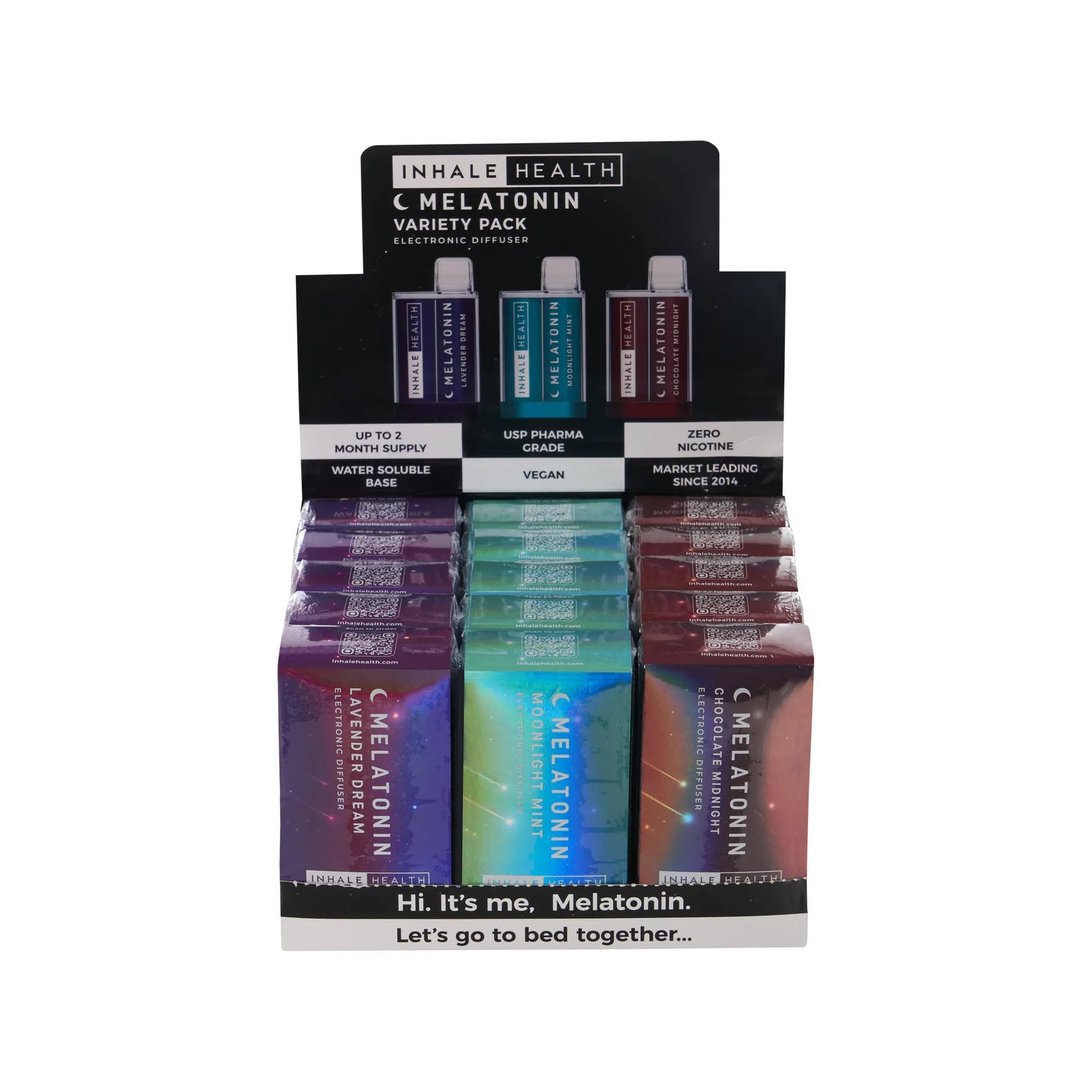 Inhale Health Melatonin Variety Pack (15-Pack Display Box)