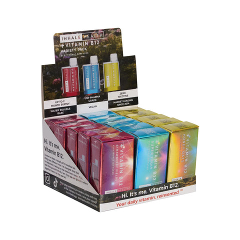 Inhale Health Vitamin B12 Variety Pack (15-Pack Display Box)