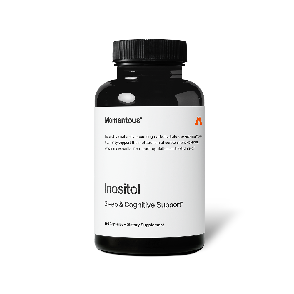 Momentous Myo-Inositol 900 mg, Sleep & Mood Support | 120 Capsules — front product image
