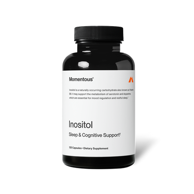 Momentous Myo-Inositol 900 mg, Sleep & Mood Support | 120 Capsules — front product image
