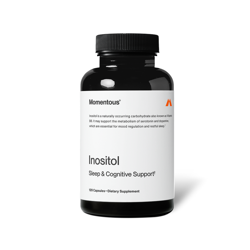 Momentous Myo-Inositol 900 mg, Sleep & Mood Support | 120 Capsules — front product image