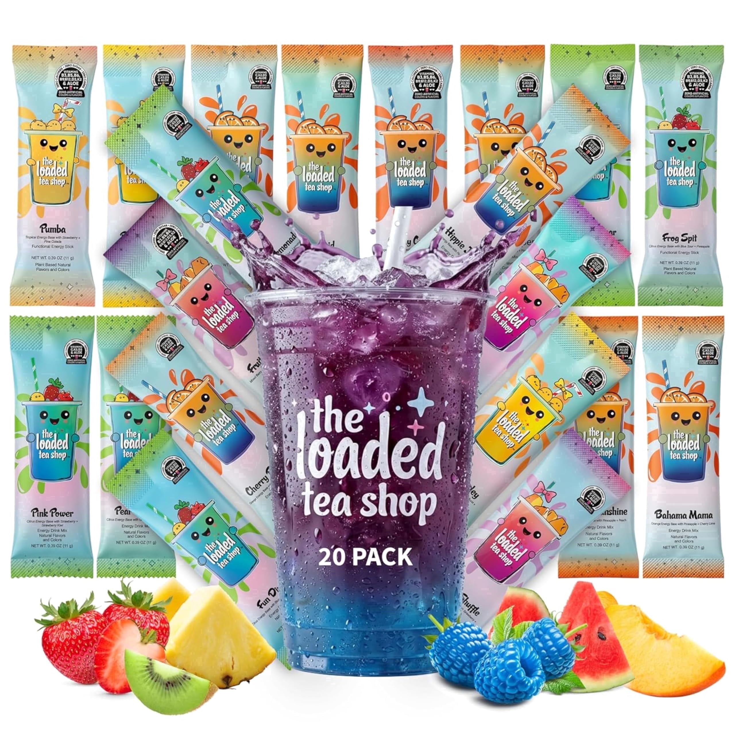 tea soda様 リクエスト 6点 まとめ商品 The Loaded Tea Shop Functional Energy Tea Packs (20 Flavor Mystery