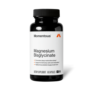 Momentous Magnesium Bisglycinate 200 mg, Sleep & Relaxation Support | 60 Capsules — front product image