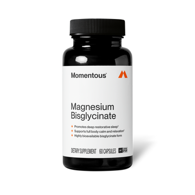 Momentous Magnesium Bisglycinate 200 mg, Sleep & Relaxation Support | 60 Capsules — front product image