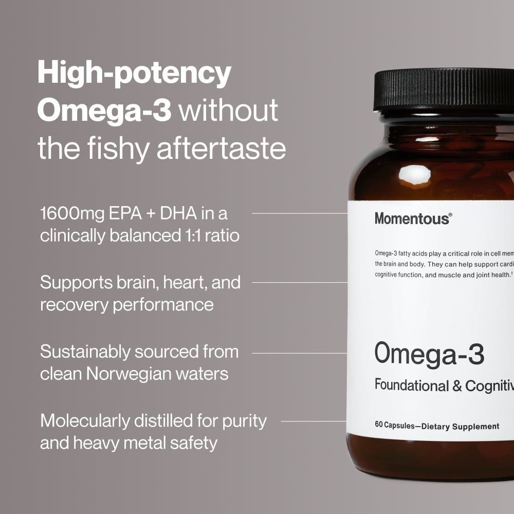 Momentous Omega-3 fish oil supplement for brain heart and joint health support