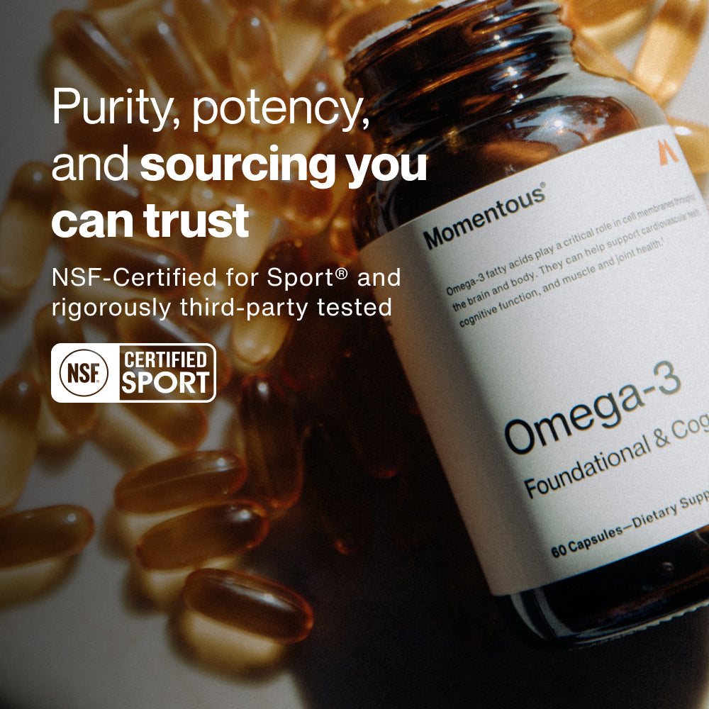Momentous Omega-3 Softgel Capsules - NSF Certified Fish Oil