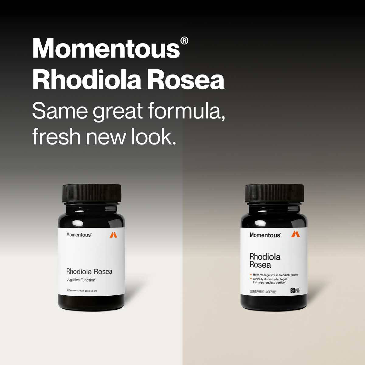 Momentous Rhodiola Rosea 100 mg, Stress & Energy Support | 60 Capsules — manufacturer product information
