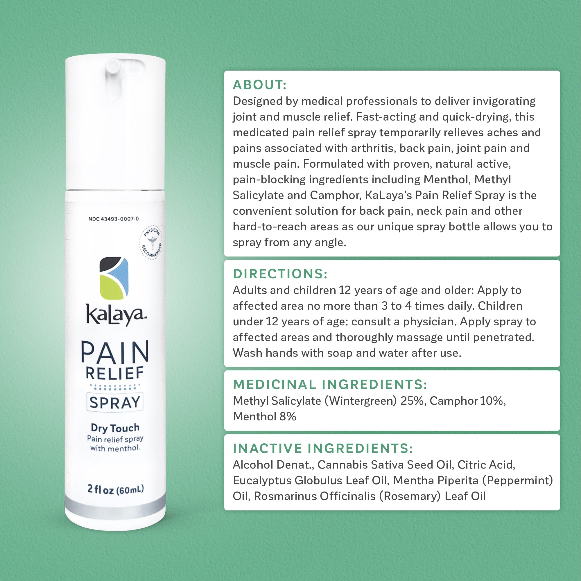 KaLaya Pain Relief Spray (2 fl oz)