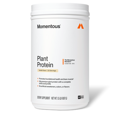 Momentous 100% Plant Protein – Vanilla, 22 Serving Jar