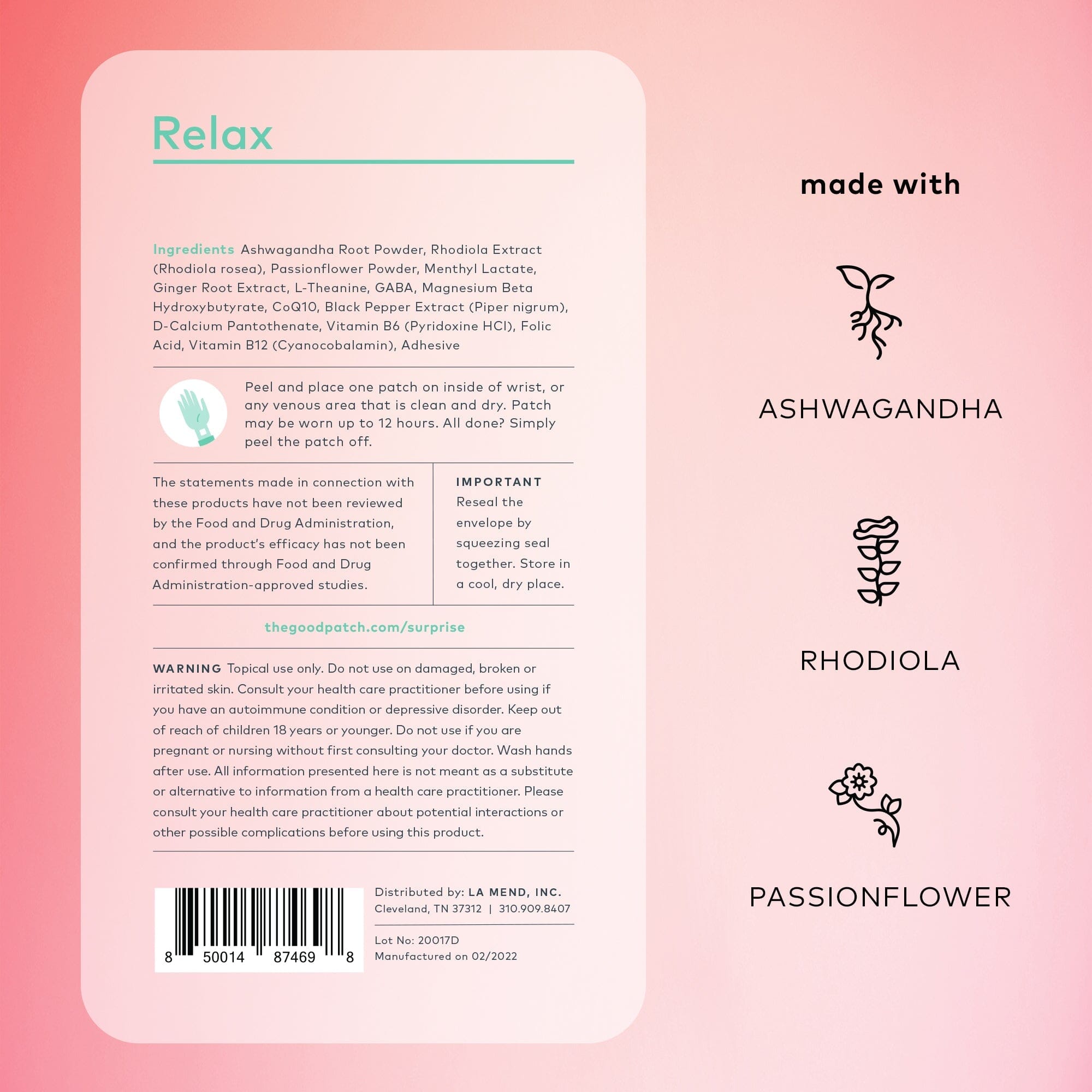 The Good Patch Relax Patch