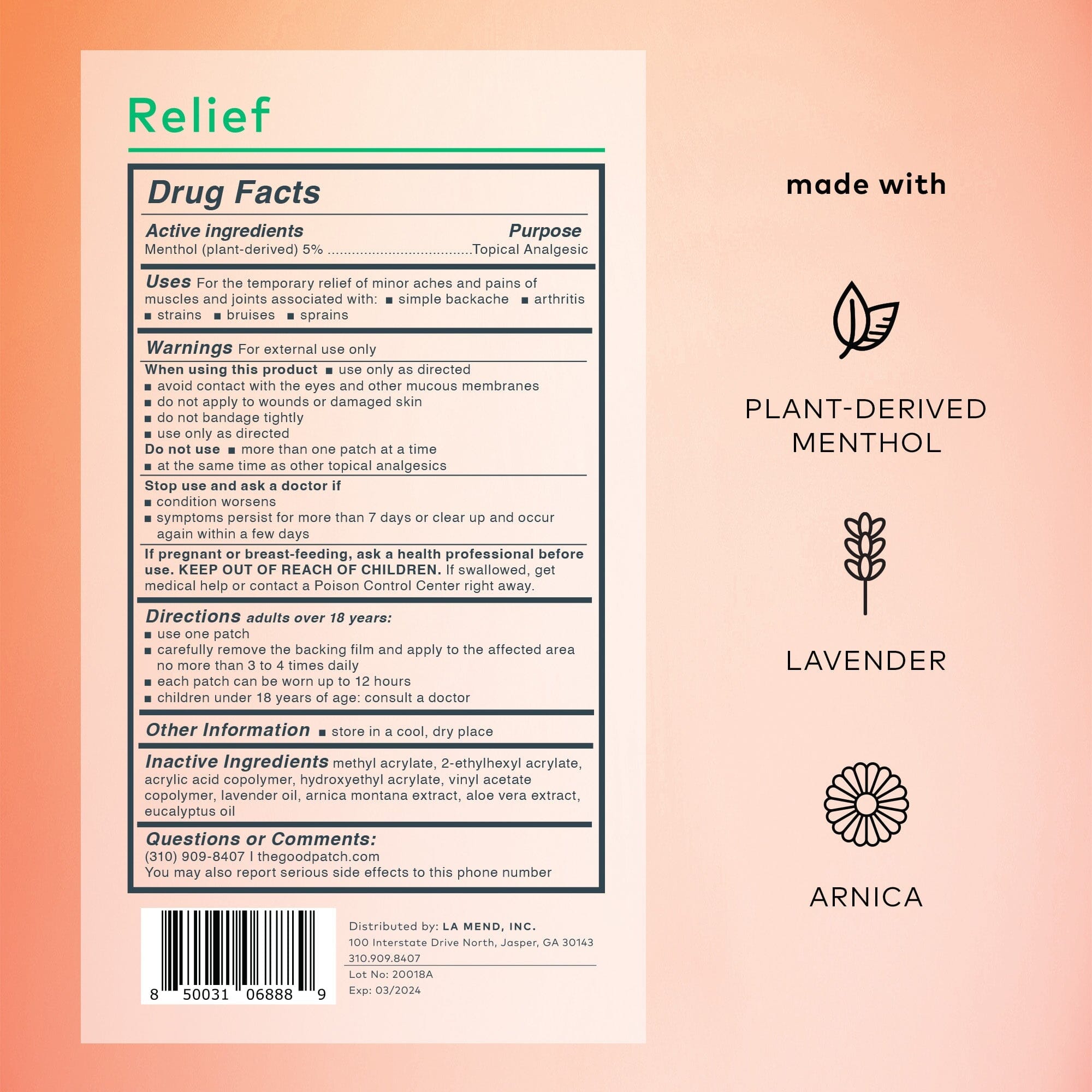 The Good Patch Relief Patch