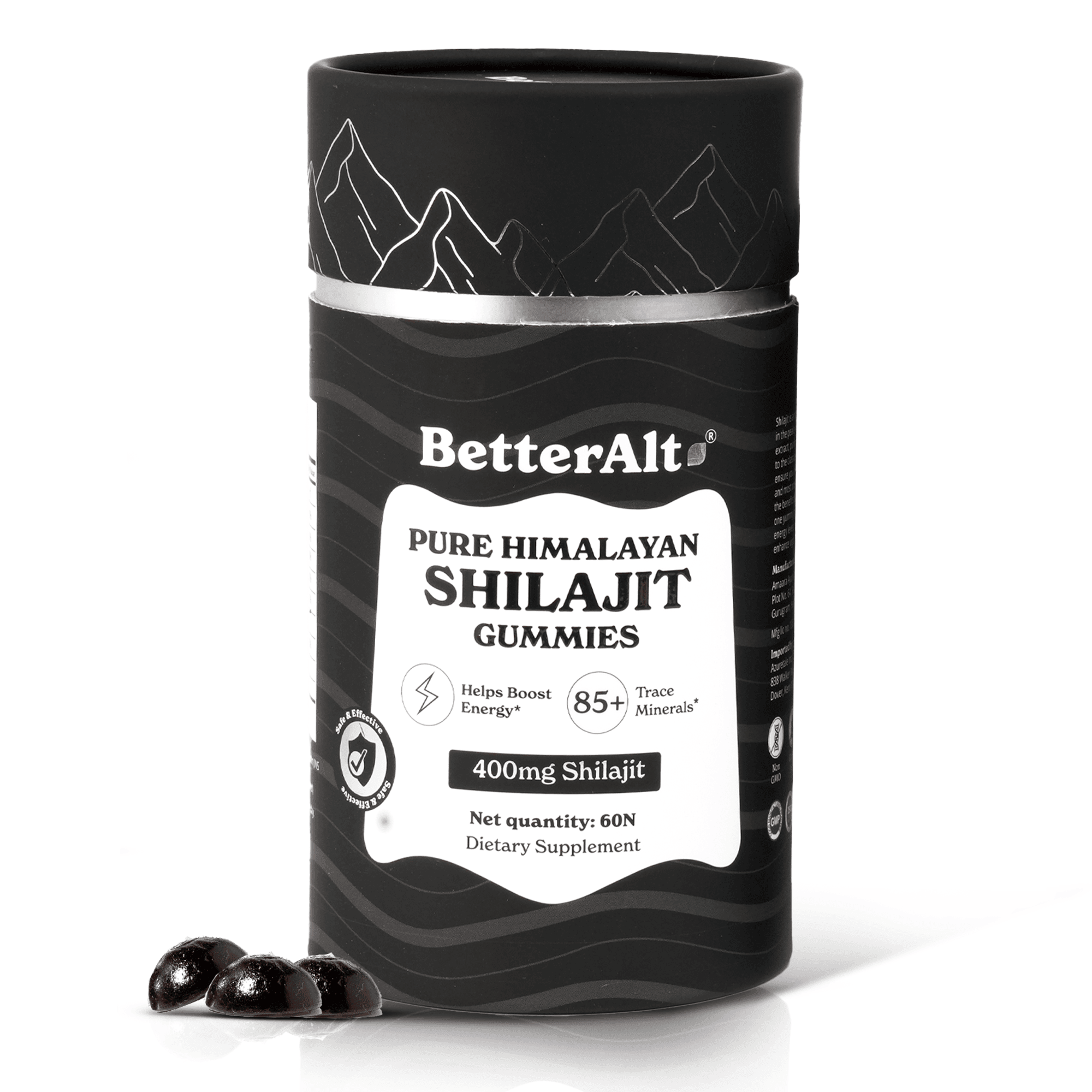 BetterAlt Pure Shilajit Resin Gummies for Energy Boost & Immune Support (Tamarind)