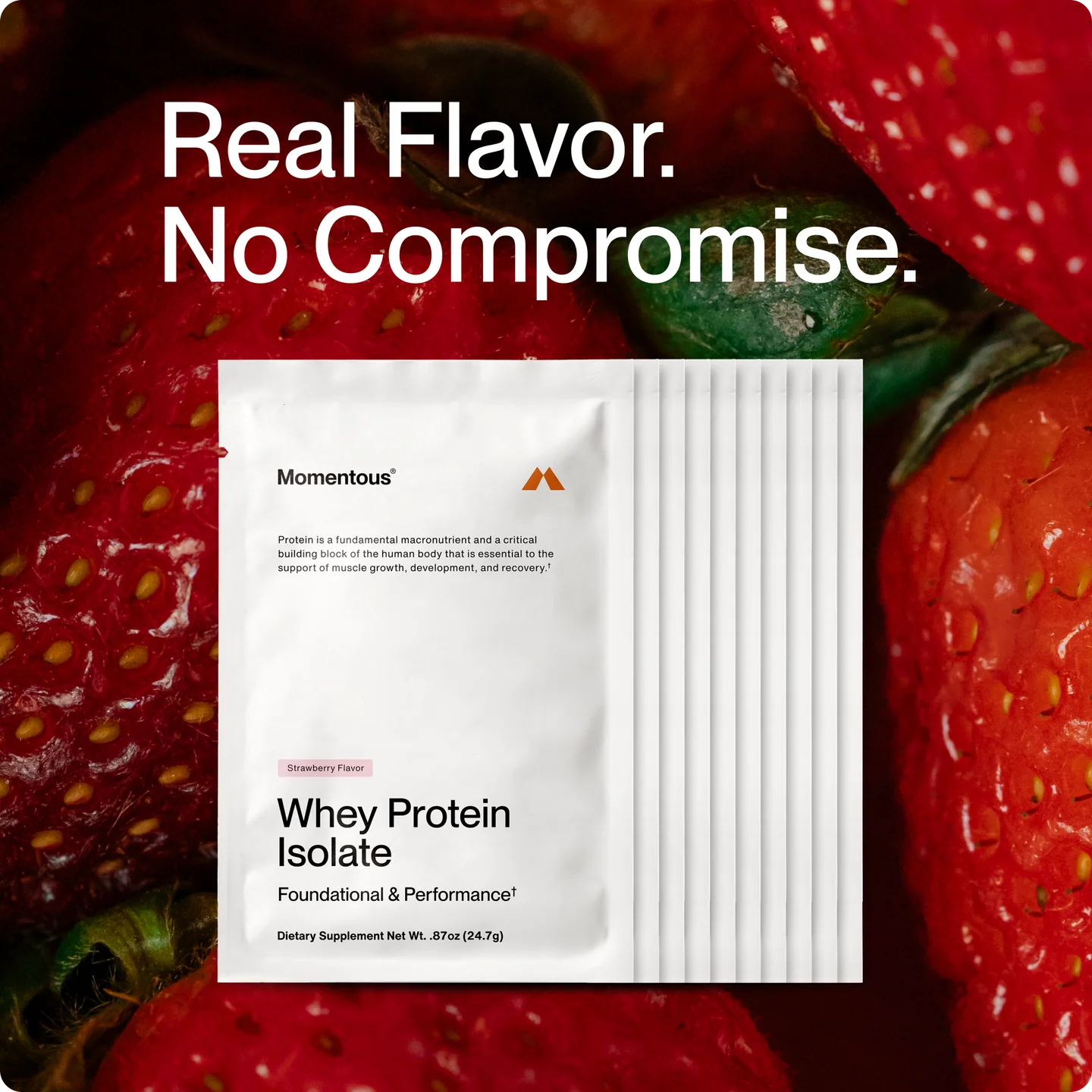 Momentous Grass Fed Whey Protein Isolate (10-Travel Packs)