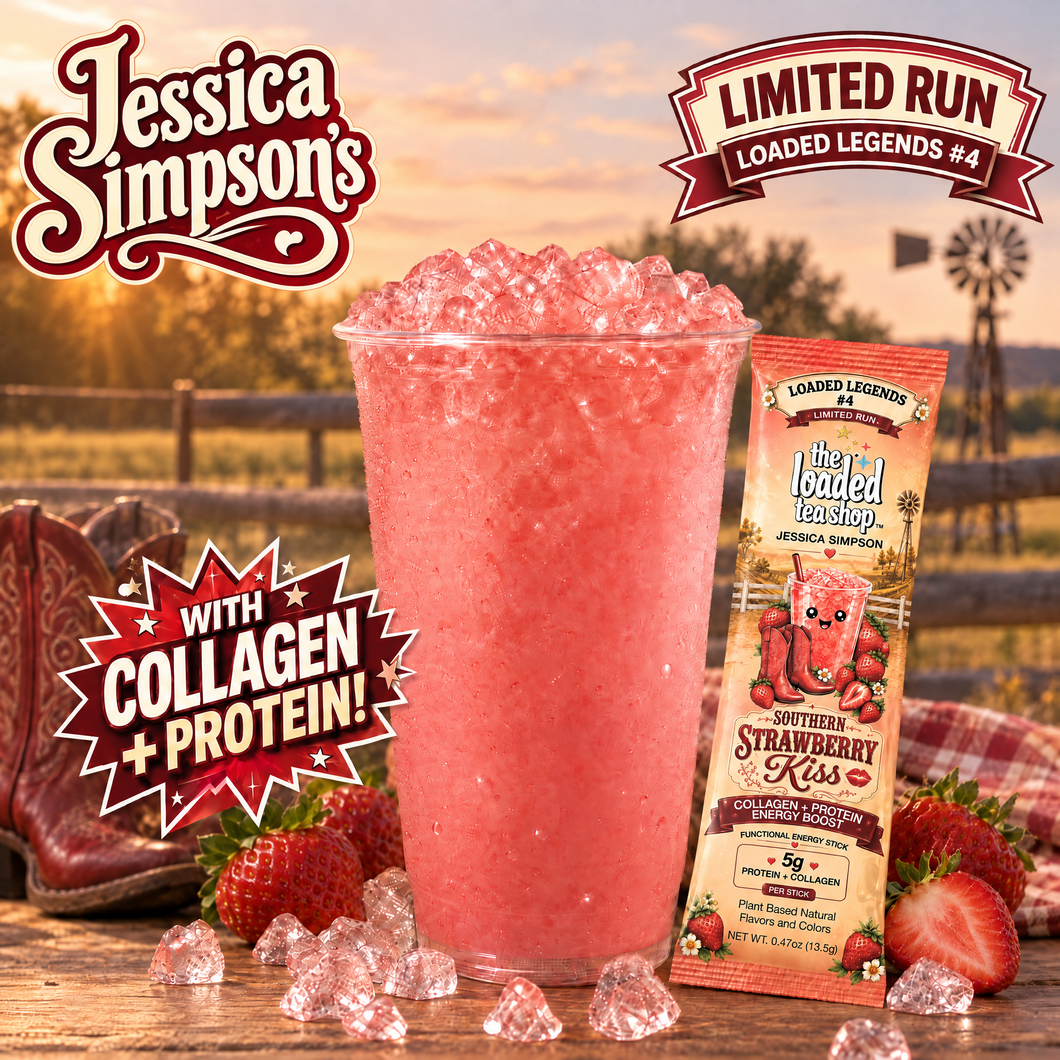 The Loaded Tea Shop Functional Energy Tea Packs Southern Strawberry Kiss