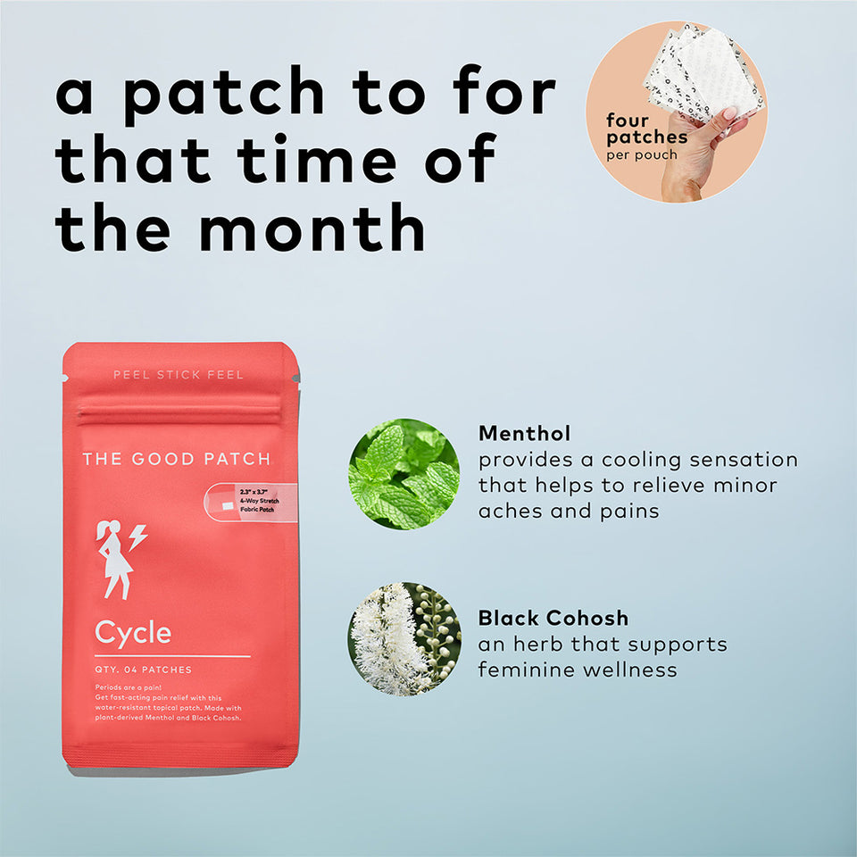 The Good Patch Cycle Patches - Patches For Cramps