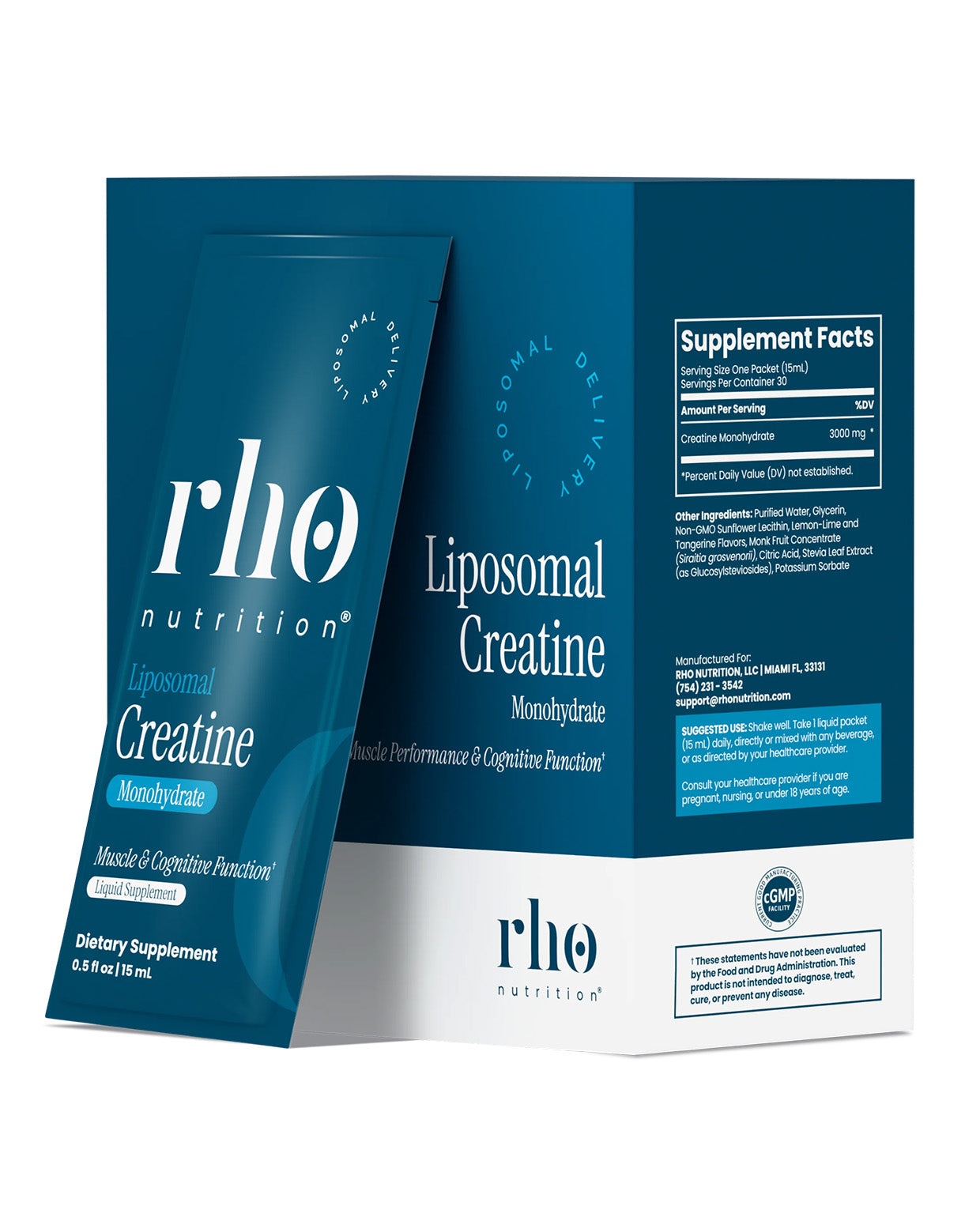 Rho Nutrition Liposomal Creatine Monohydrate (Travel Packs)