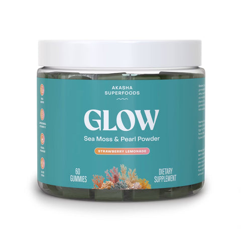 Akasha Superfoods GLOW Sea Moss & Pearl Powder Gummies