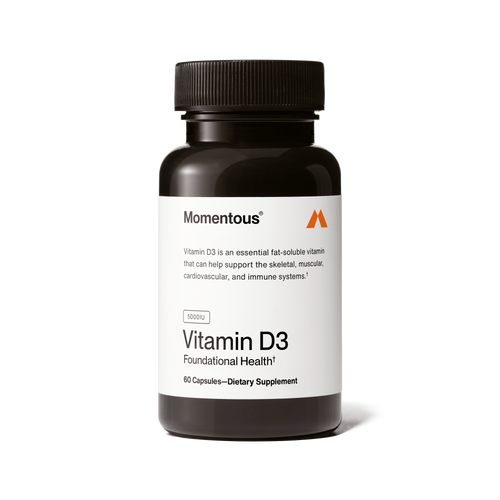 Momentous Vitamin D3 5000 IU, Bone & Immune Support | 60 Capsules