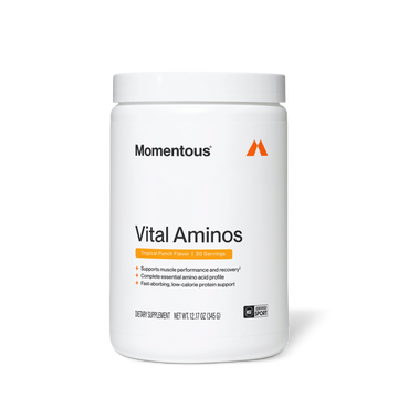 Momentous Vital Aminos Essential Amino Acids | Tropical Punch, 30 Servings — front product image