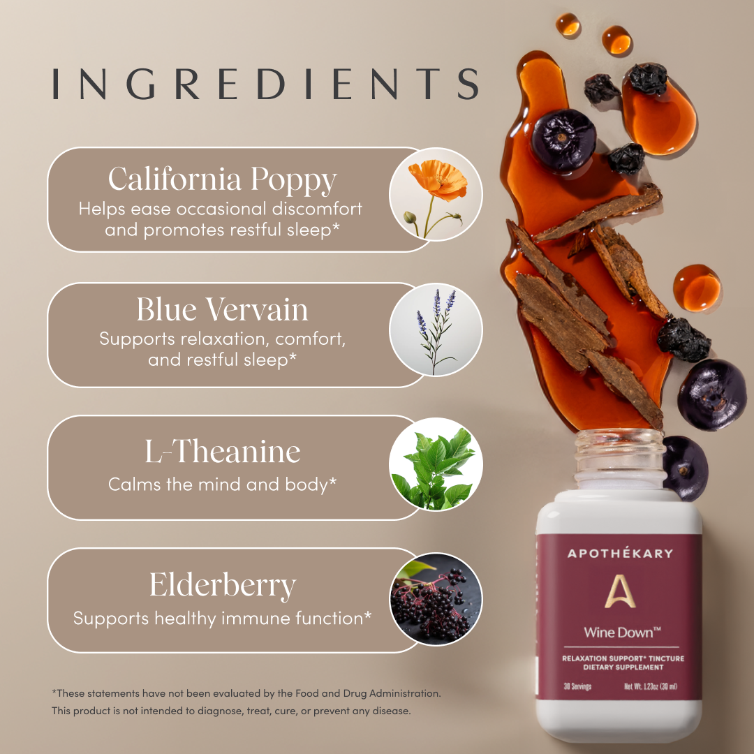 Apothékary Take the Wine Down™ Evening Calm Liquid Herbal Drops