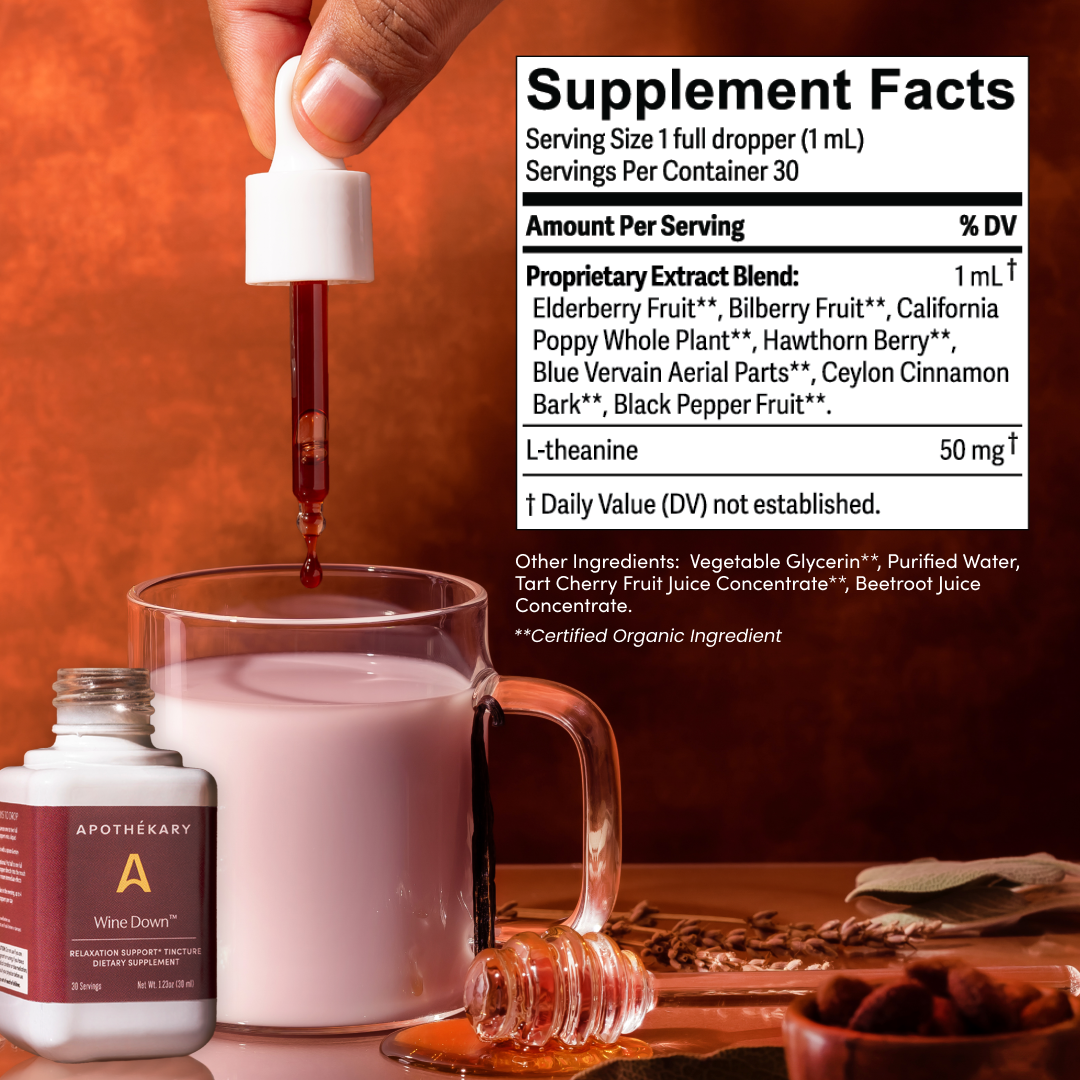 Apothékary Take the Wine Down™ Evening Calm Liquid Herbal Drops