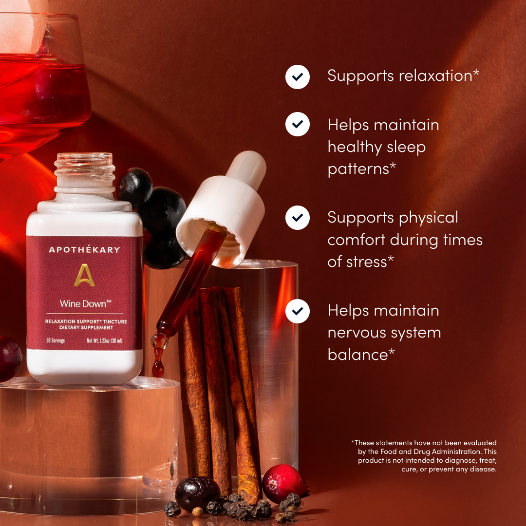 Apothékary Take the Wine Down™ Evening Calm Liquid Herbal Drops