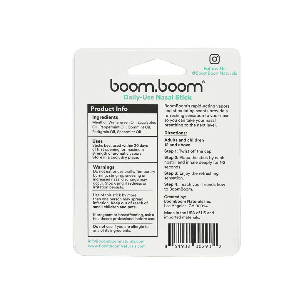 BoomBoom Naturals Nasal Stick (Wintermint)