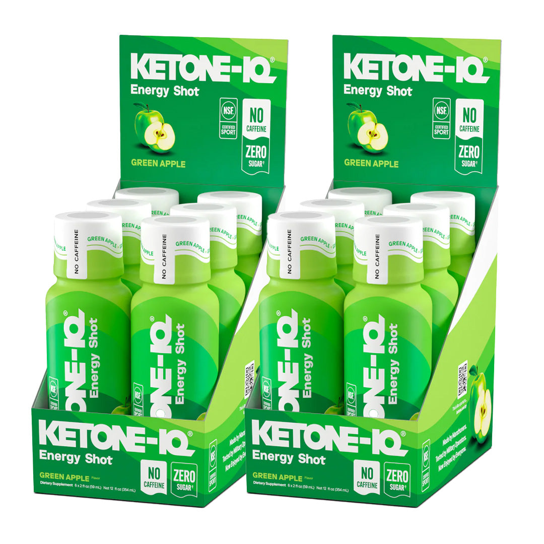 Ketone-IQ No Caffeine High Performance Energy Shot (Green Apple)