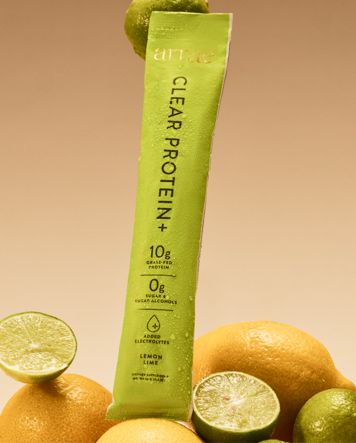 Arrae Clear Protein+ – Lemon Lime, 30 Stick Packs — product and lifestyle detail 2