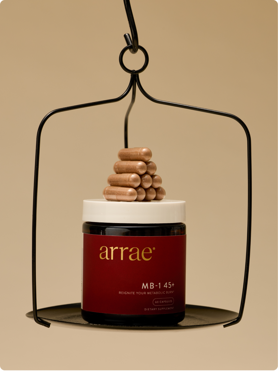 Arrae MB-1 45+ Metabolic Support, 60 Capsules — product and lifestyle detail 2