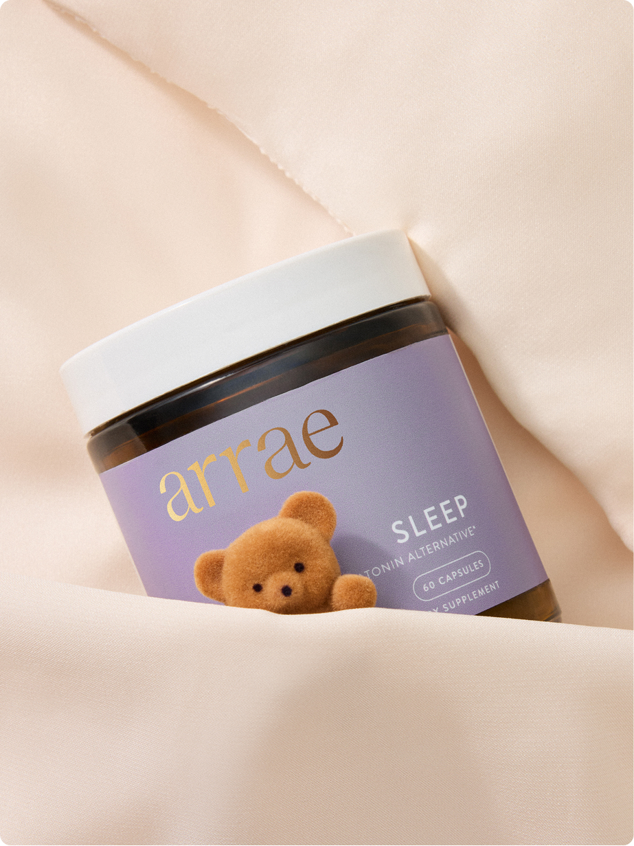 Arrae Sleep Support, 60 Capsules — product and lifestyle detail 1
