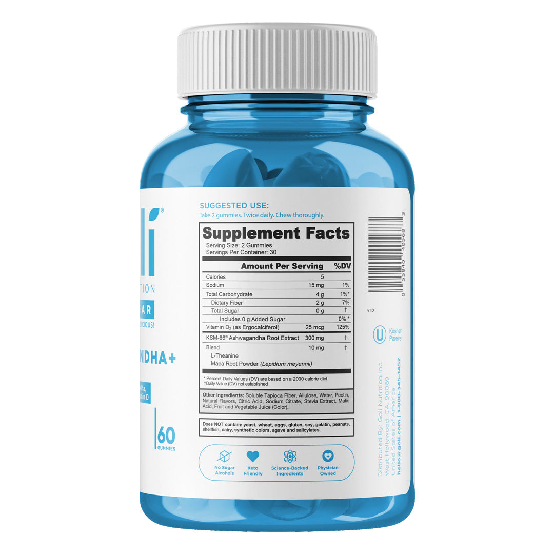Goli® Nutrition Ashwagandha Zero Sugar Gummies, 60 Gummies