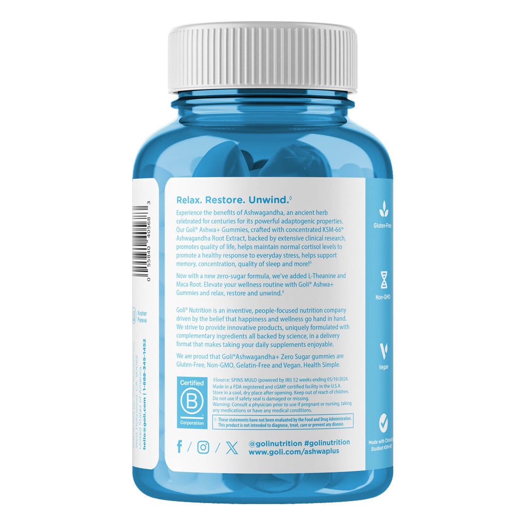 Goli® Nutrition Ashwagandha Zero Sugar Gummies, 60 Gummies