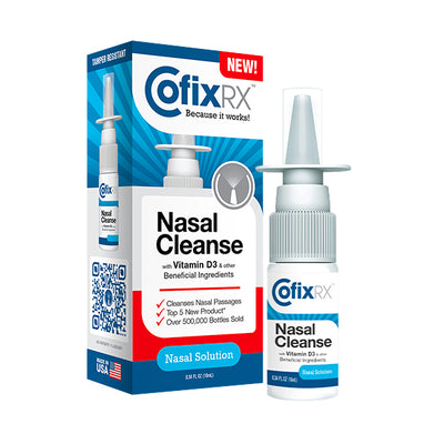 CofixRX Anti-Pathogen Nasal Cleanse Vitamin D3 spray bottle and packaging