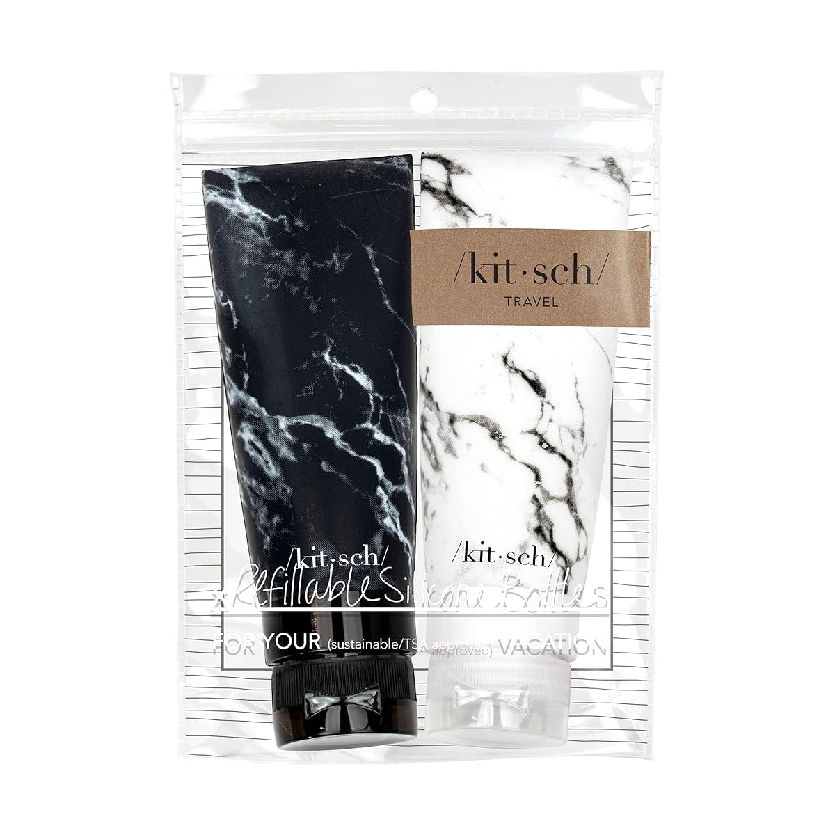 Kitsch 2 Piece Silicone Travel Bottle Set